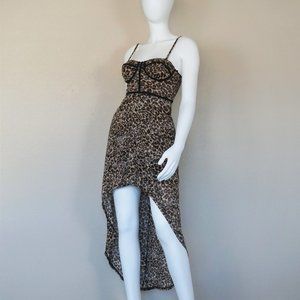 Material Girl Leopard High Low Hem Dress